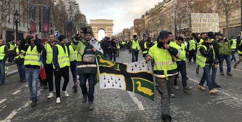 تظاهرات «جلیقه‌زردها» در فرانسه برای نوزدهمین هفته

