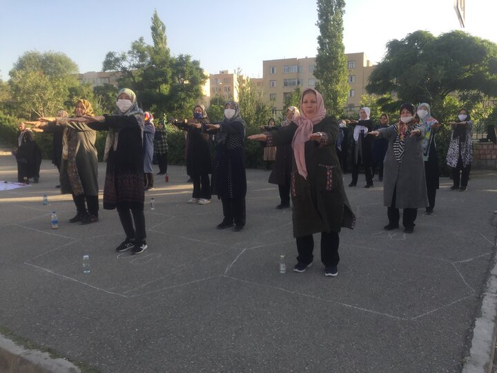 آغاز ورزش صبحگاهی شمال شرق تهران با رعایت پروتکل های بهداشتی