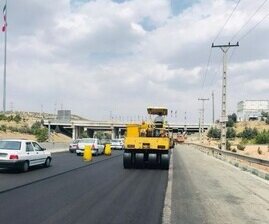 ترمیم و بهسازی روکش آسفالت بزرگراه شهید یاسینی با پخش بیش از ۳ هزار تن آسفالت