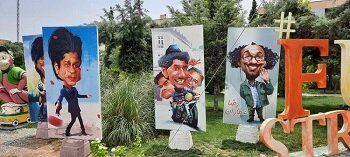 نصب  کاراکتر کمدین های ایران و جهان در خیابان لبخند