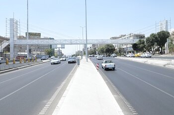 پل عابر پیاده  گیشا بهره برداری شد