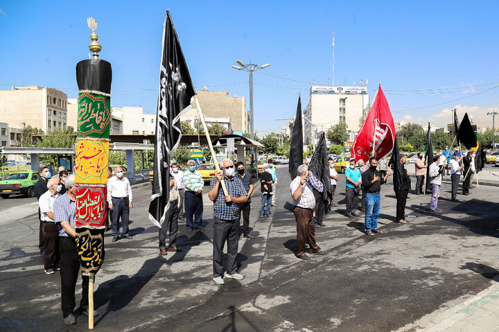 اقامه عزای حسینی در پایانه‌های تاکسیرانی پایتخت