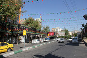سیاهپوشی ۱۵۰ معبر و میدان شمال شرق تهران