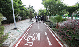 ساخت ۲۵۰۰ مترمربع مسیر سبز دوچرخه‌سواری