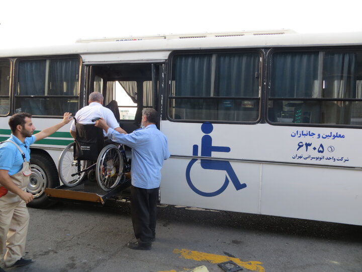 خدمات‌رسانی ویژه اتوبوسرانی به ۴ هزار جانباز و معلول