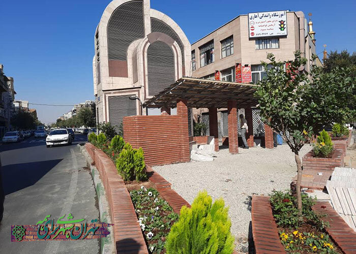 ساخت درنگ گاه با نمای آجری در منطقه ۱۰ پایتخت