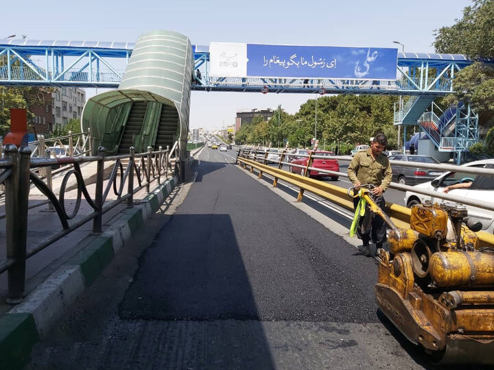 مرمت و بهسازی ایستگاه های اتوبوس تندرو شمال شرق تهران