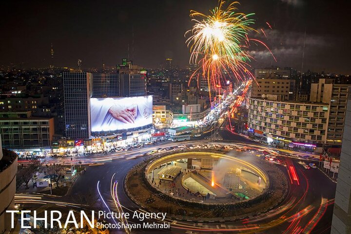 آسمان پایتخت در ۱۱۰ نقطه نورافشانی می‌شود