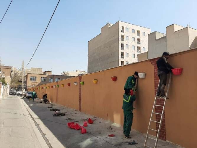 اجرای طرح کوچه سبز در کوچه شهید زینلی در محله مرتضوی 