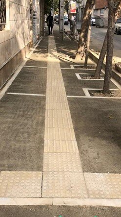 احداث مسیرپیاده رو سازی ویژه توان یابان 
