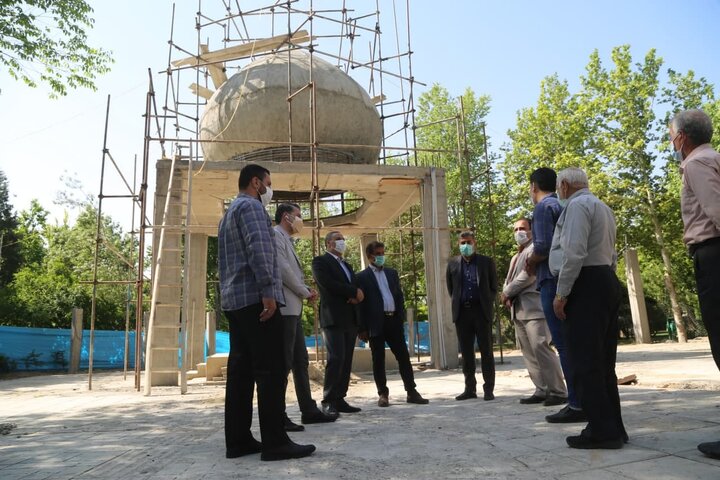 پیشرفت ۸۵ درصدی ساخت المان مقبره شهدای بوستان گلزار
