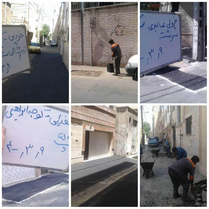 لکه گیری آسفالت ۱۱۰ معبر در دو ماه ابتدای سال