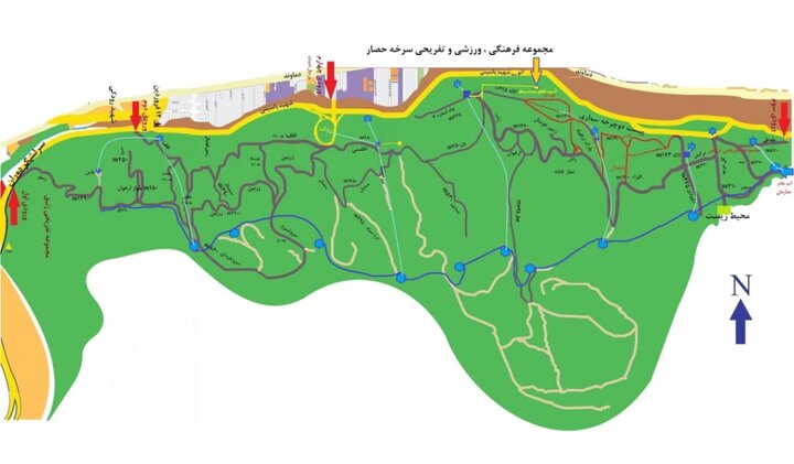توسعه شبکه آبیاری مکانیزه در بوستان سرخه حصار