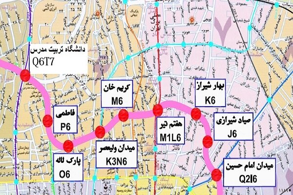 افتتاح ۴ ایستگاه پر تقاضای سفر خط ٦