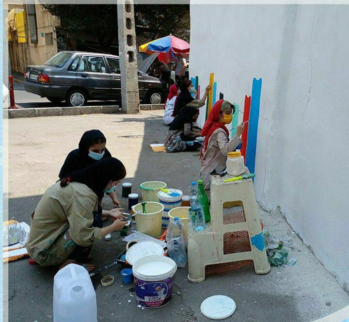 فضای بی دفاع شهری خیابان سوری رنگارنگ ‌می‌شود