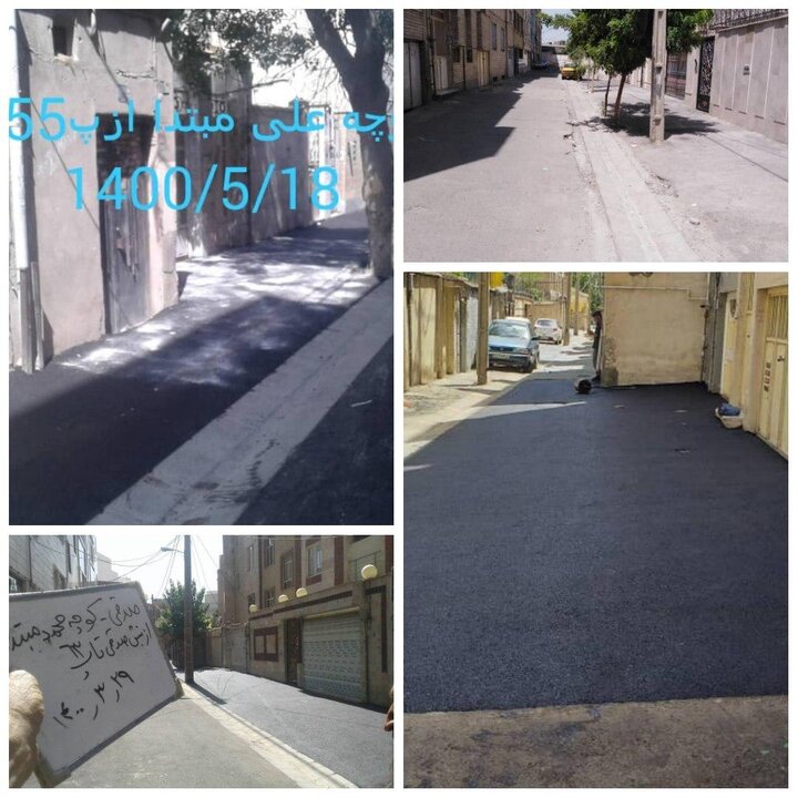 اجرای ۵۶۲۵ متر طول آسفالت در ۴ ماهه نخست سال 