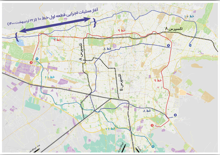 تدوین ۳ برنامه ۷ ساله برای تکمیل شبکه خطوط مترو تهران