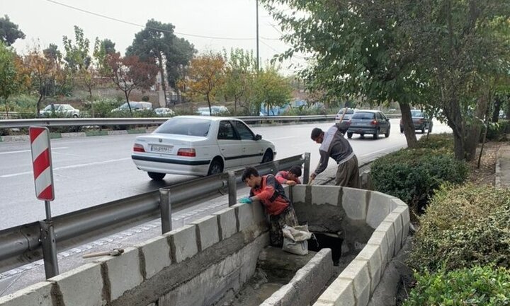 تداوم بهسازی انهار و شبکه آبهای سطحی معابر شمال شرق تهران