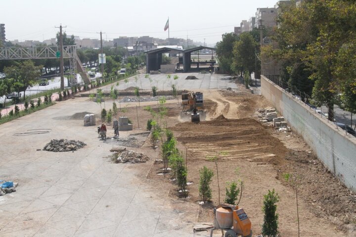 تداوم اقدامات اجرایی در فاز دوم پروژه باغ راه حضرت فاطمه زهرا(س)