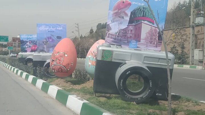  نصب المان، گل آرایی و آذین‌بندی بزرگراه شهید یاسینی در  منطقه۱۳
