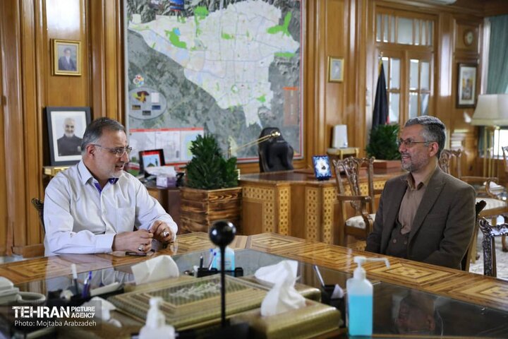 دیدار فرماندار تهران با زاکانی