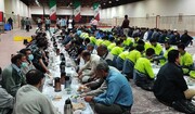 برگزاری ضیافت افطاری کارگران خدمات شهری در منطقه ۱۷