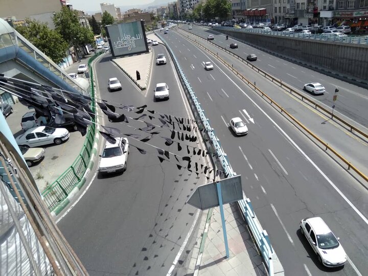 سیاه‌پوش شدن معابر شمال شرق تهران به مناسبت لیالی قدر
