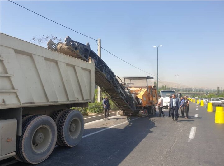 آغاز مرحله دوم بهسازی آسفالت بزرگراه شهید یاسینی 