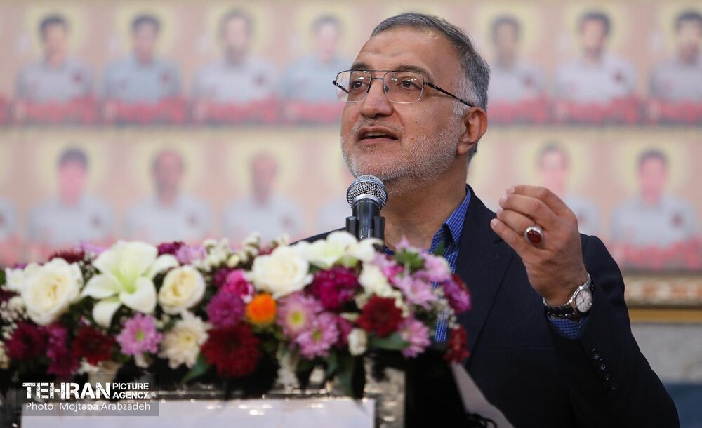 حضور شهردار تهران در جمع ورزشکاران حامی ملت مظلوم فلسطین
