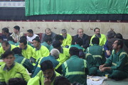 برپایی ضیافت افطار در منطقه ۲۱ با حضور کارگران زحمت‌کش خدمات شهری