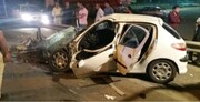 تصادف مرگبار پژو ۲۰۶ در بزرگراه تهران-قم