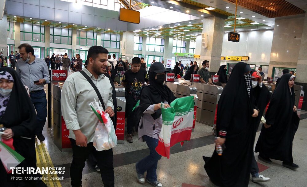 خدمات ویژه مترو تهران در مراسم سلام فرمانده