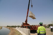 آغاز عملیات ایمن‌سازی کانال سازمان آب در خاورشهر