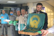 برگزاری مراسم پرچم‌گردانی حرم مطهر امام رضا (ع) در ساختمان ستادی منطقه ۱۹