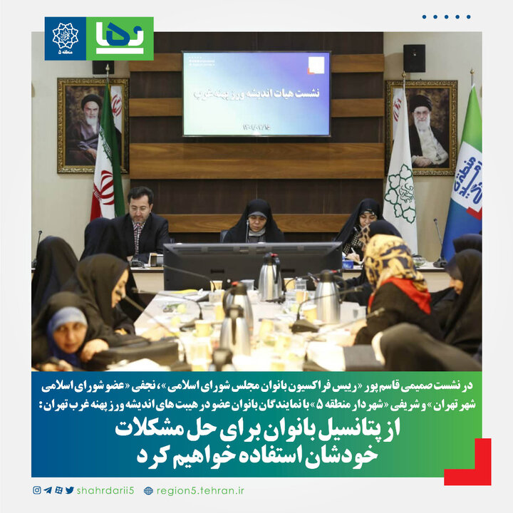 از پتانسیل‌های بانوان برای حل مشکلات آنان استفاده خواهیم کرد