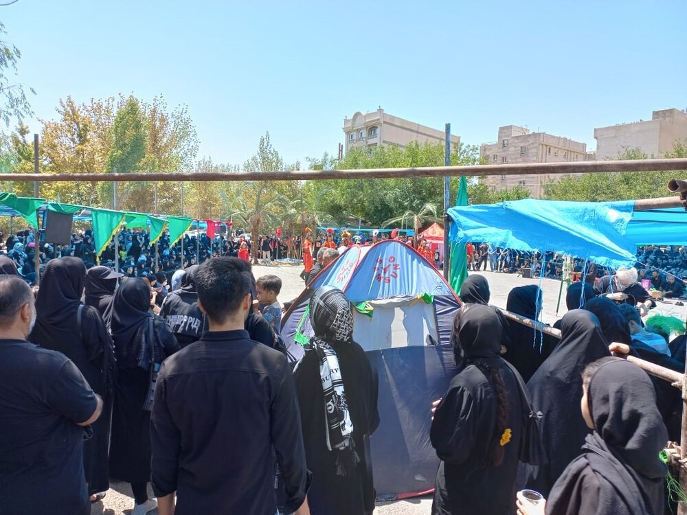 برپایی موکبهای حسینی در باغراه حضرت فاطمه زهرا (س)