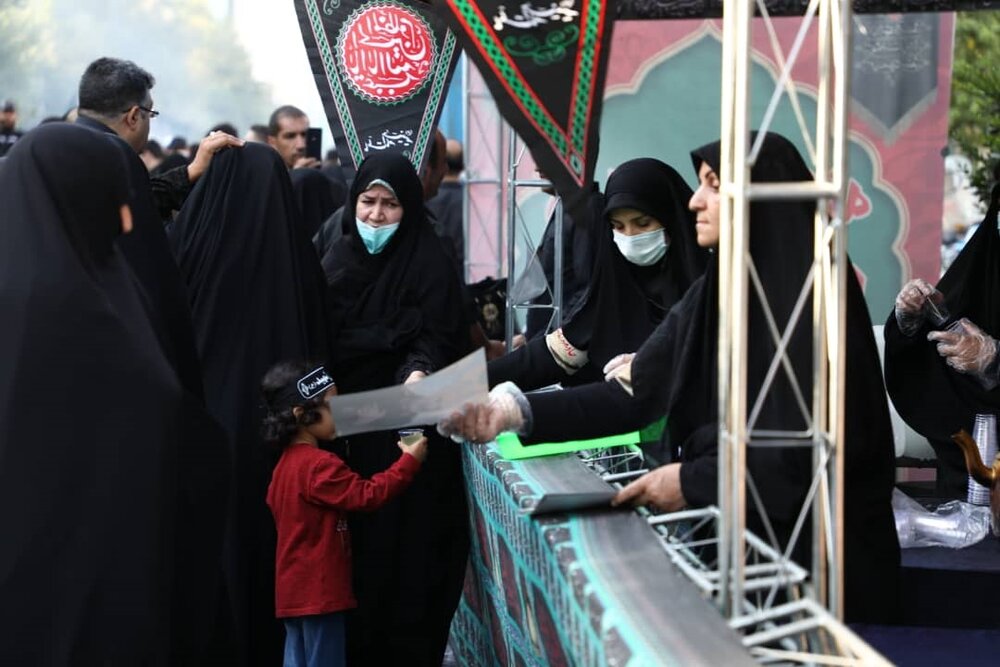 برپایی موکبهای حسینی در باغراه حضرت فاطمه زهرا (س)