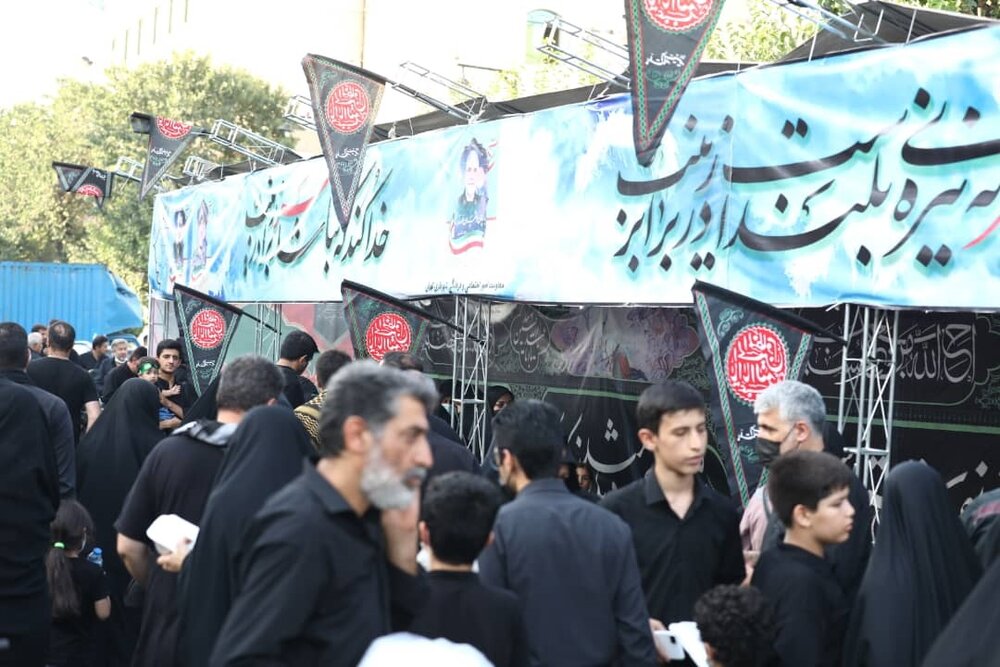 برپایی موکبهای حسینی در باغراه حضرت فاطمه زهرا (س)