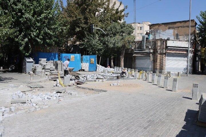 اجرای عملیات پیاده‌محور سازی ضلع غربی میدان وحدت اسلامی 