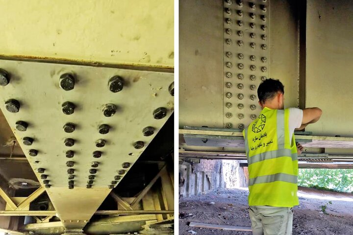 مرمت اتصالات فلزی ۲ پل سواره روی شهر تهران