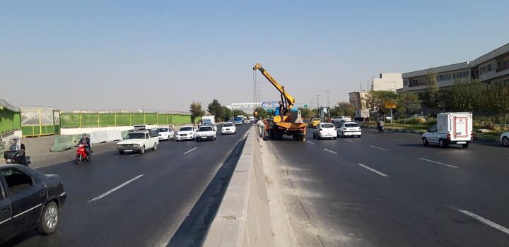 ایمن‌سازی ترافیکی بزرگراه جاویدنشان متوسلیان انجام شد
