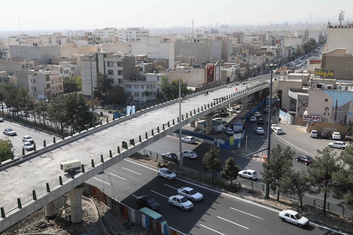 پیشرفت ۹۶ درصدی پل تقاطع بزرگراه شهید باقری با خیابان فرجام/اتمام پروژه تا یک ماه آینده 
