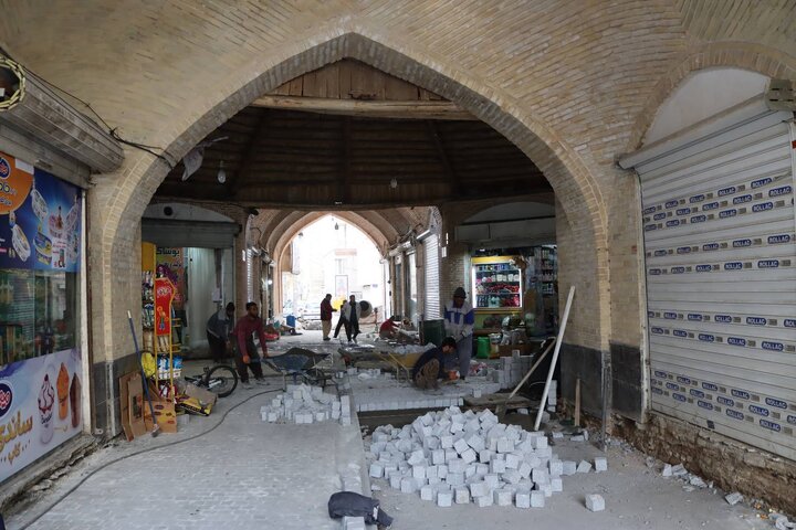 پیشرفت ۹۰درصدی پروژه مرمت و کف‌سازی قدیمی‌ترین چهارسوق چوبی تهران 
