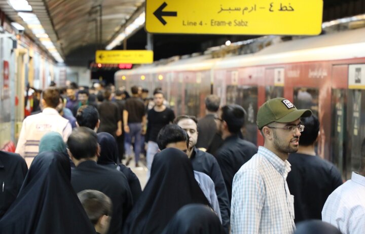 خدمات‌رسانی مترو به شرکت‌کنندگان در مراسم تشییع پیکر شهدای گمنام
