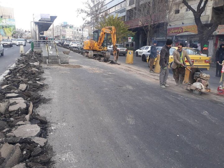 جداول جداکننده در مسیر خط ویژه BRT امامت در منطقه۱۳ نصب می‌شود