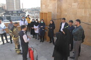 برگزاری مانور آموزشی مقابله با حریق در درمانگاه منطقه ۹