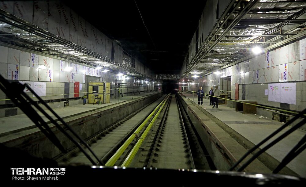 تست گرم بخش میانی خط ۶ مترو تهران