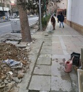 مرمت بیش از ۳۸ متر از سنگ فرش‌های خیابان ولیعصر (عج)