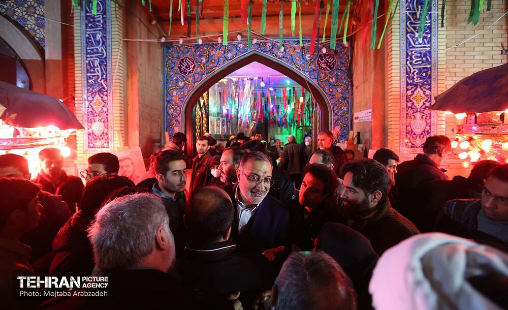 سخنرانی شهردار تهران در مسجد پنبه‌چی