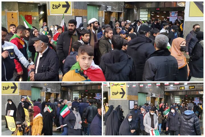 جابجایی بیش از ۸۰۰ هزار نفر با مترو تهران در روز ۲۲ بهمن/ اعزام ۲۰ قطار فوق‌العاده